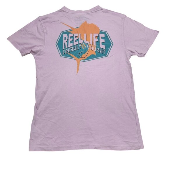 Reel Life Men Size M Orchid Ocean Washed Short Sleeve Soft PreShrunk T-Shirt NWT - Picture 1 of 7